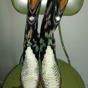 Ferrini snake print cowboy boots